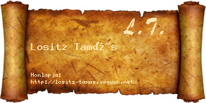 Lositz Tamás névjegykártya